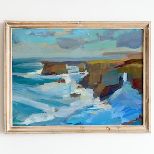 Evening Waves Giclee Art Print, coastal landscape wall decor