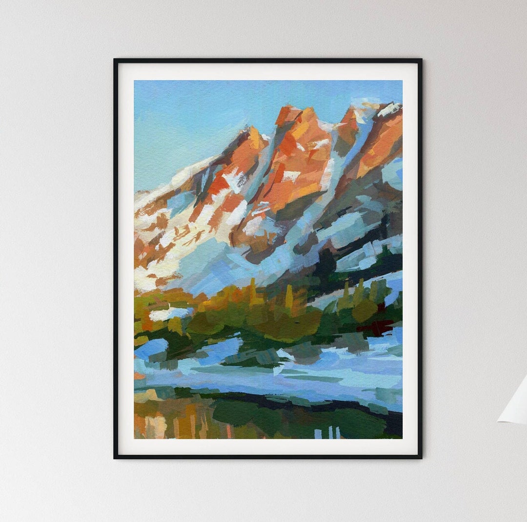 Rocky Mountain Sunrise Giclee Art Print, Mountain Wall Decor - Etsy