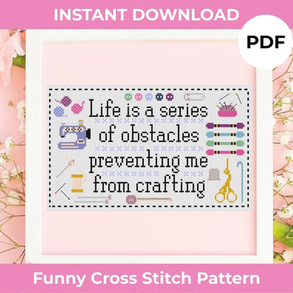 Crafting Cross Stitch Pattern PDF Download