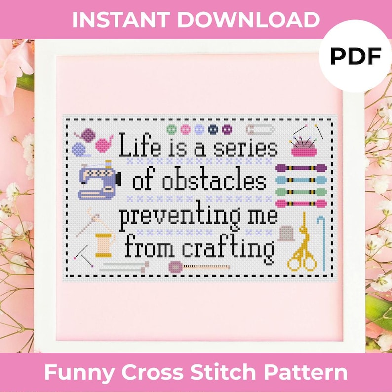 Crafting Cross Stitch Pattern PDF Download image 1