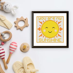 You Are My Sunshine Nursery Décor Cross Stitch Pattern