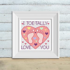 Kruissteekpatroon I Toe-Tally Love You