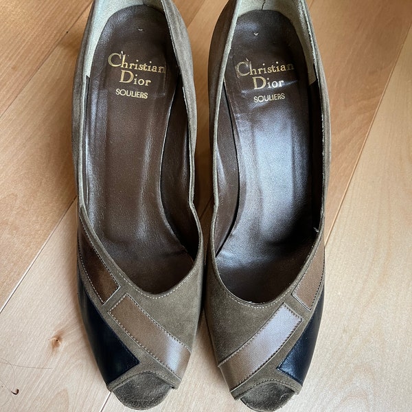 Christian Dior vintage open toe heels.
