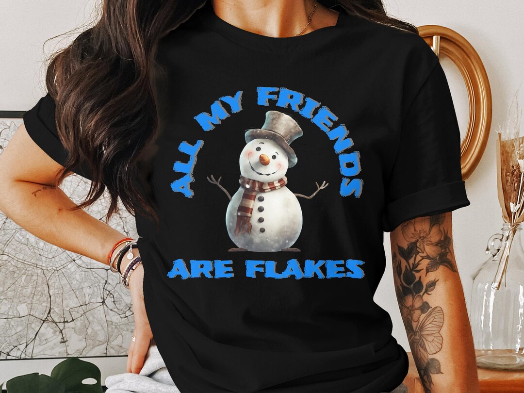 All My Friends Are Flakes Tattered Tee