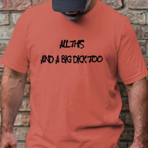 All This and a Big D*ck Too T-Shirt, Naughty Funny Sweatshirt, Sarcastic Shirt, Offensive Tee, Raunchy Gift, 3/4 Sleeve Baseball Tshirt