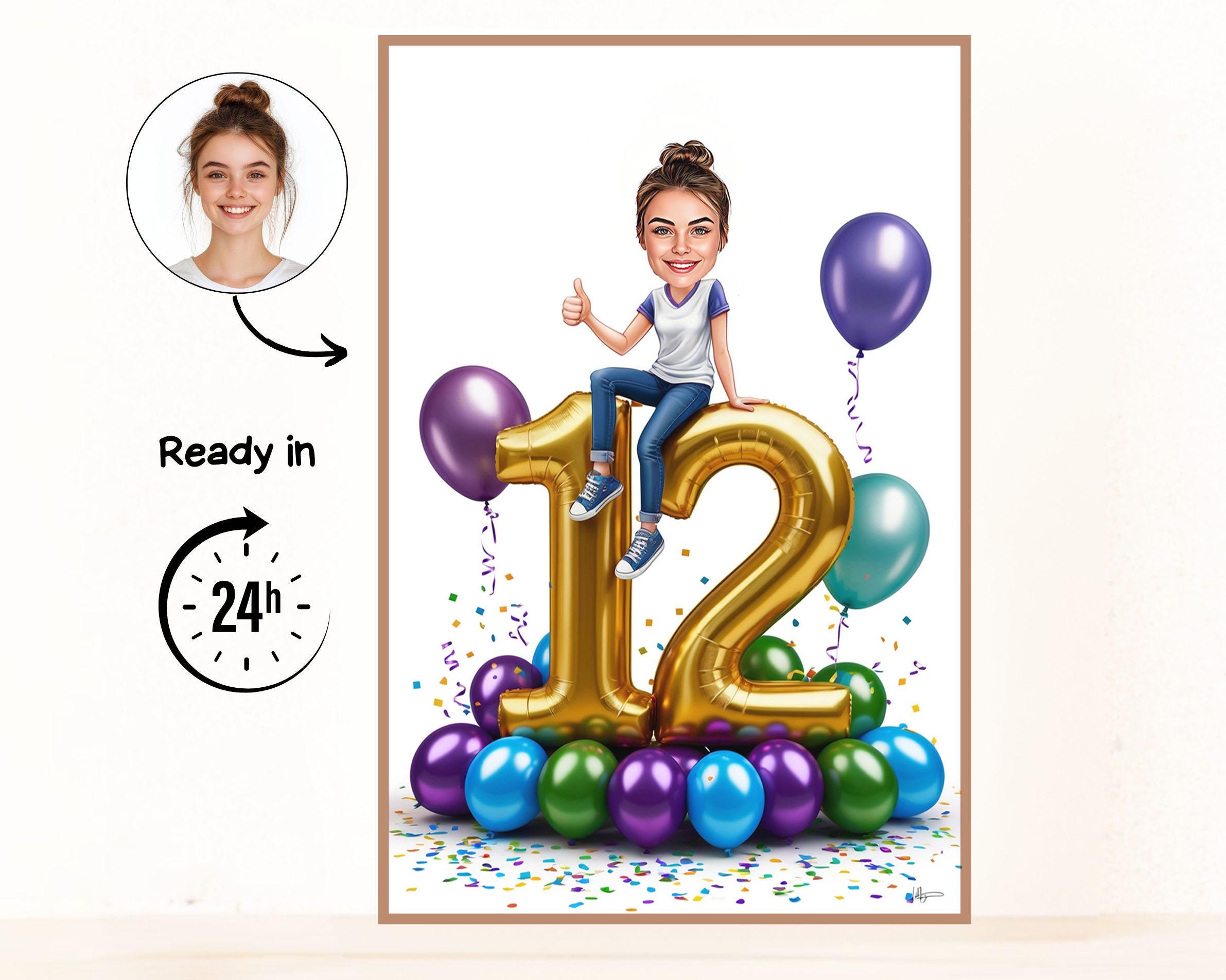 Biglietto Di Compleanno Level Unlocked 12 – Design Giocatore, Carta 300g/m² Con Busta Kraft, Formato DIN A6