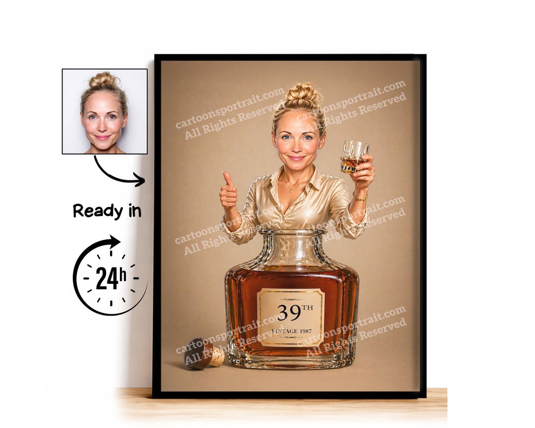 Custom Caricature for 39th Birthday, 39th Anniversary, Caricature ...