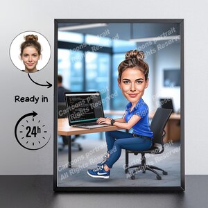 Regalo per sviluppatori di software: caricatura personalizzata con la tua foto / regalo IT