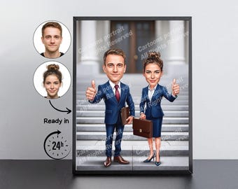 Lawyer Gift – Custom Caricature Portrait From Your Photo / Lawyer
