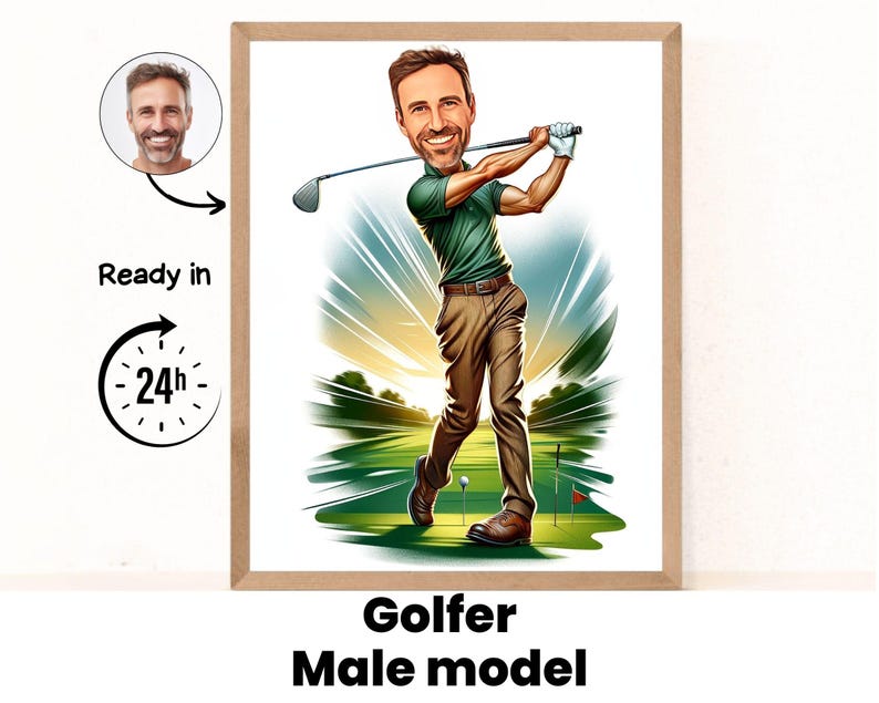 a picture of a man swinging a golf club