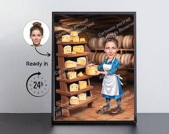 Regalo del casaro: caricatura personalizzata dalla tua foto / Casaro