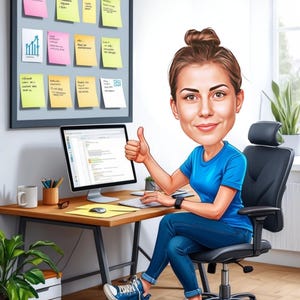 Developer cartoon Portrait | Developer software Gift | Custom Developer Caricature from Photo | Gift for Coder | Developer Cartoon image 4