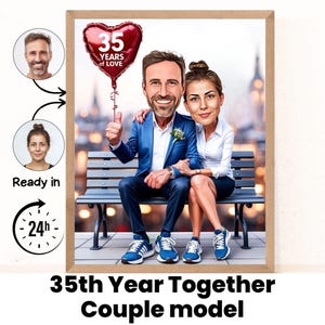 35.º aniversario / Nuestros 35 años juntos / Regalos de boda / Tarjeta de aniversario / Aniversario de bodas / Aniversario de noviazgo