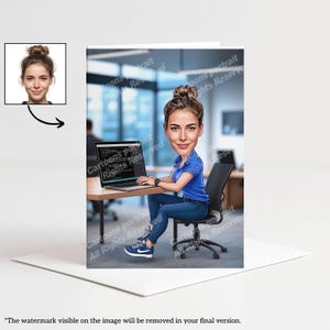 Regalo para desarrolladores de software: retrato personalizado a partir de tu foto / Regalo de TI imagen 5