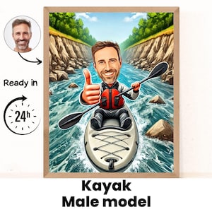 Kayak Caricature - Etsy