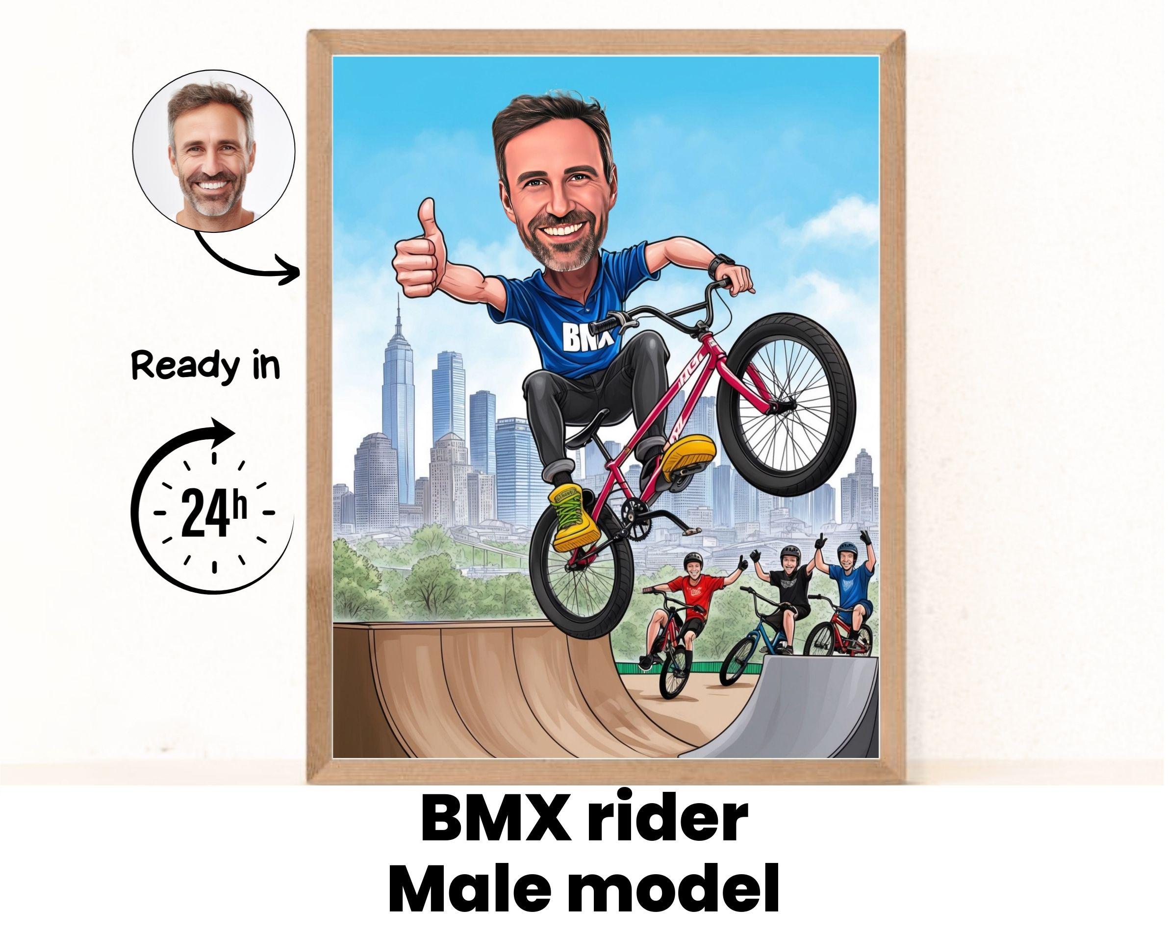 Puzzle Personnalisé Avec Prénom Sur Thème Vélo BMX/VTT - 35, 70 Ou 120 Pièces, Carton, France