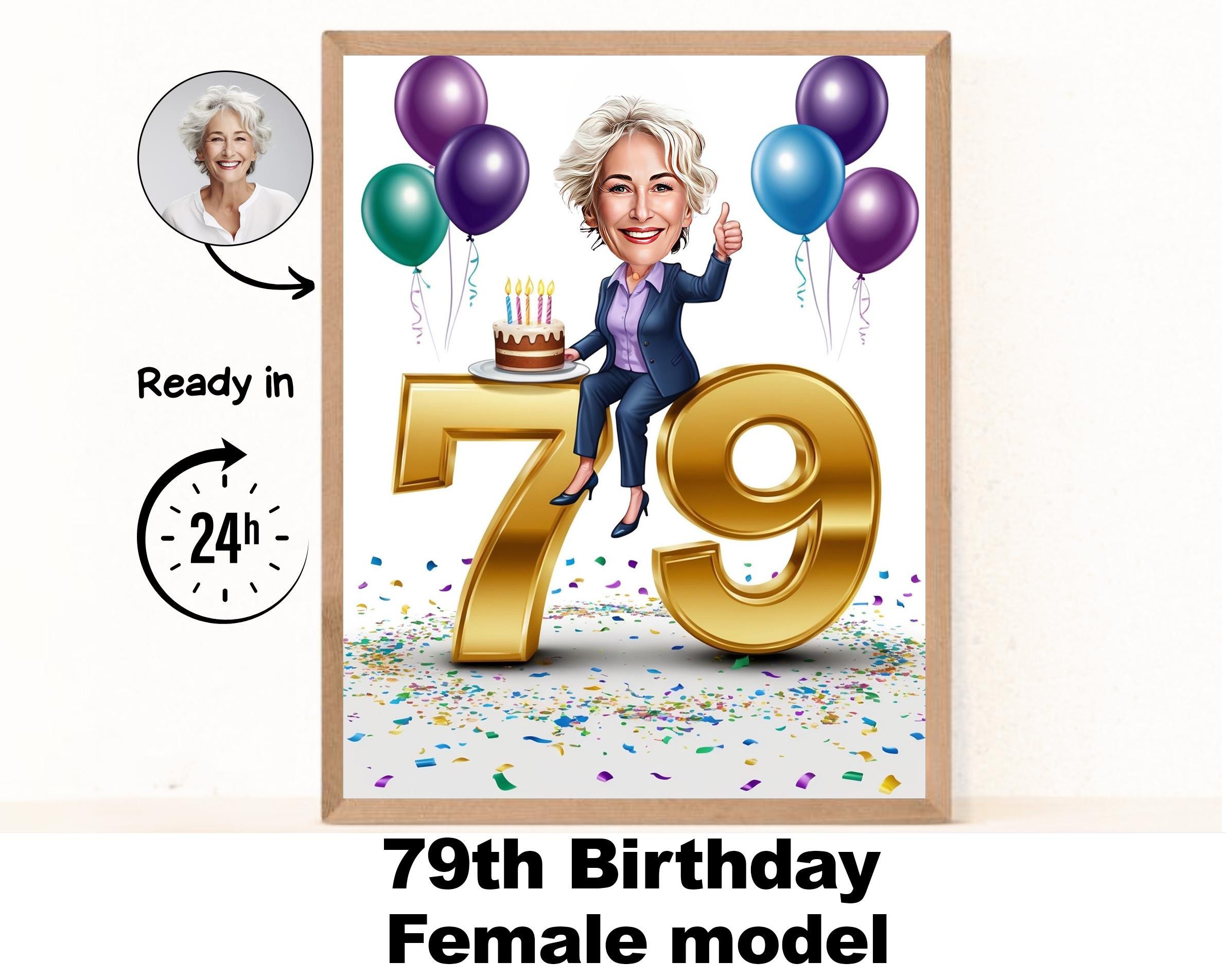 79th Birthday Card - Etsy Canada 79歳の誕生日カード、女性のための面白い, image size:2382x1905