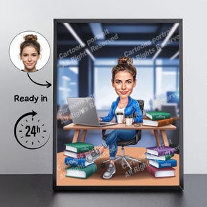 Software-Entwickler-Geschenk - Benutzerdefiniertes Karikaturporträt von Ihrem Foto / IT-Geschenk Bild 1