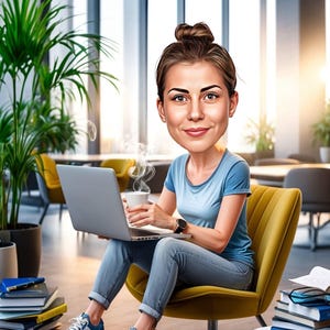 Developer cartoon Portrait | Developer software Gift | Custom Developer Caricature from Photo | Gift for Coder | Developer Cartoon image 2