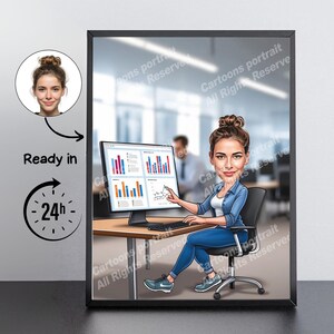 Regalo para un científico de datos: retrato personalizado de caricatura a partir de tu foto / Científico de datos