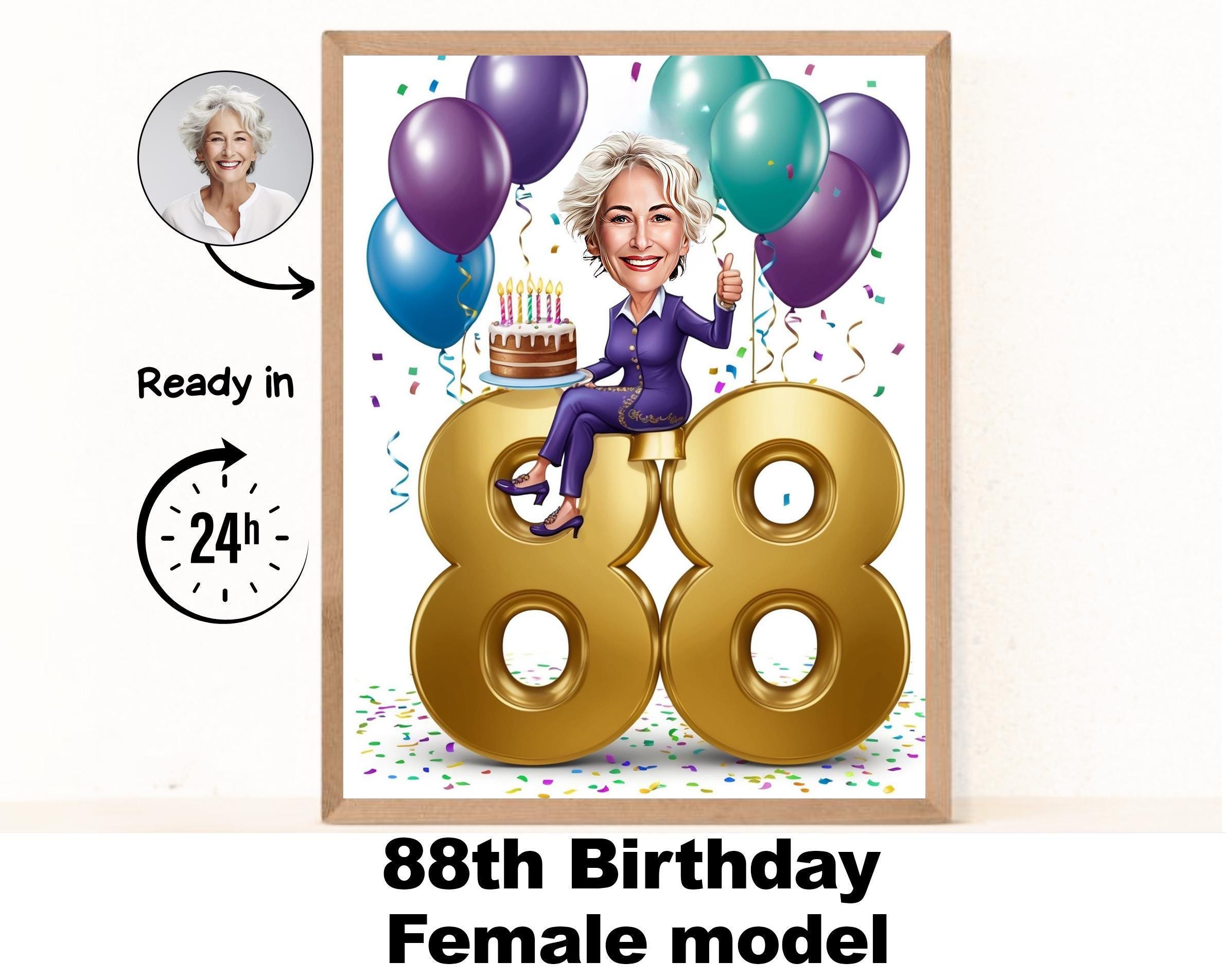 Cheers To 88 Years, 88th Birthday Celebration 10079379 Vector Art At - View #2