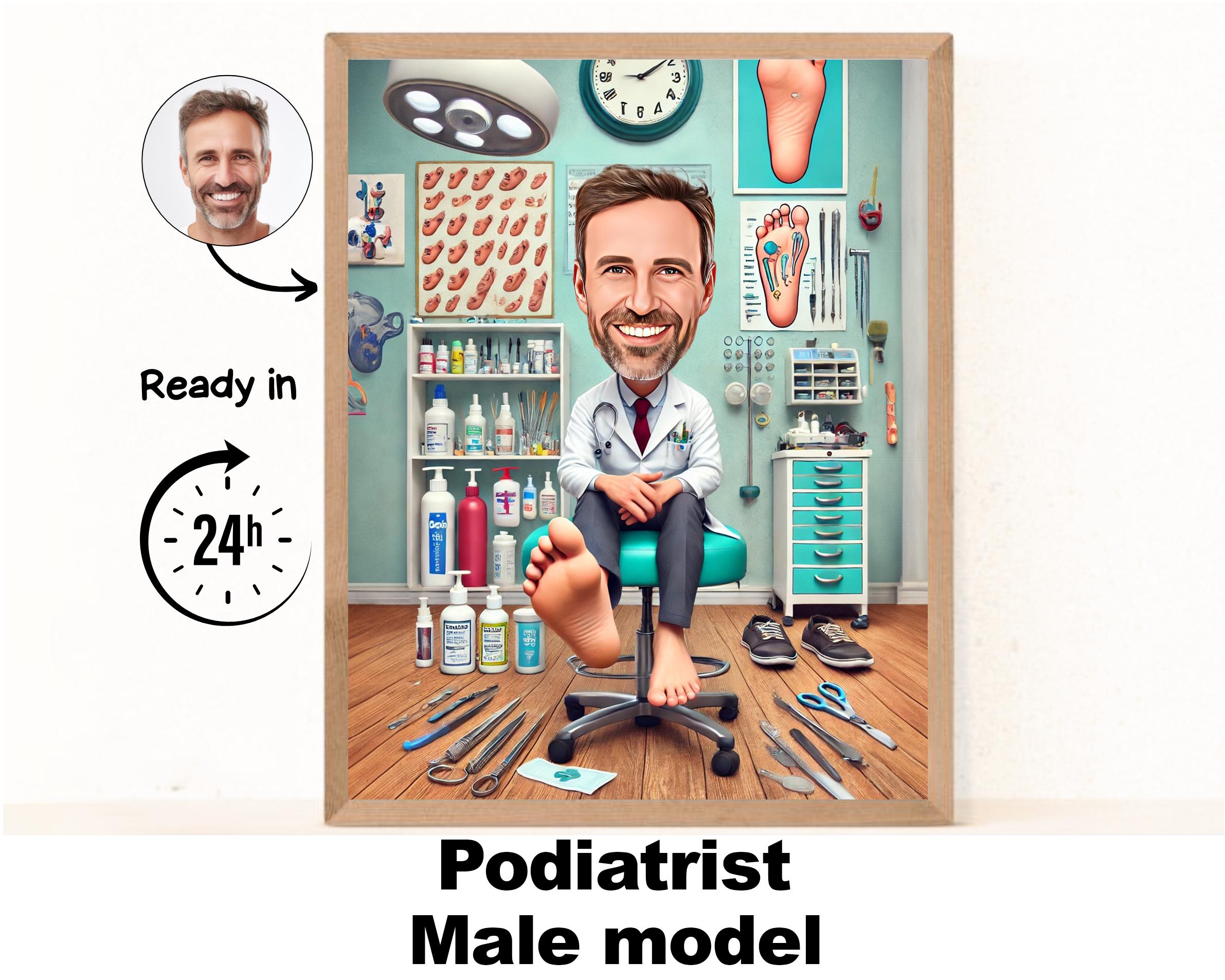 Podiatrist Gift - Custom Caricature From Photo, podiatry gift, chiropodist