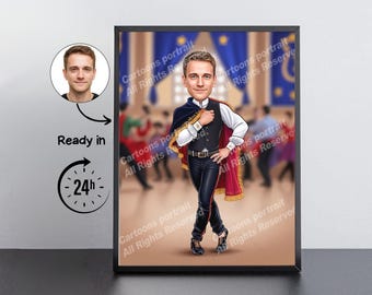 Regalo de Bailaora de Flamenco: Retrato Caricatura Personalizado a Partir de Tu Foto