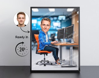 ソフトウェア開発者向けギフト – 写真からカスタム似顔絵を作成 / ITギフト