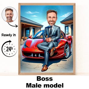 Benutzerdefinierte Boss Karikatur vom Foto, Boss Geschenk für Männer, Boss Cartoon, lustige Boss Karikatur, Boss Karikatur, Geschenk für Boss, Boss Digitales Geschenk