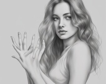 woman hand drawing