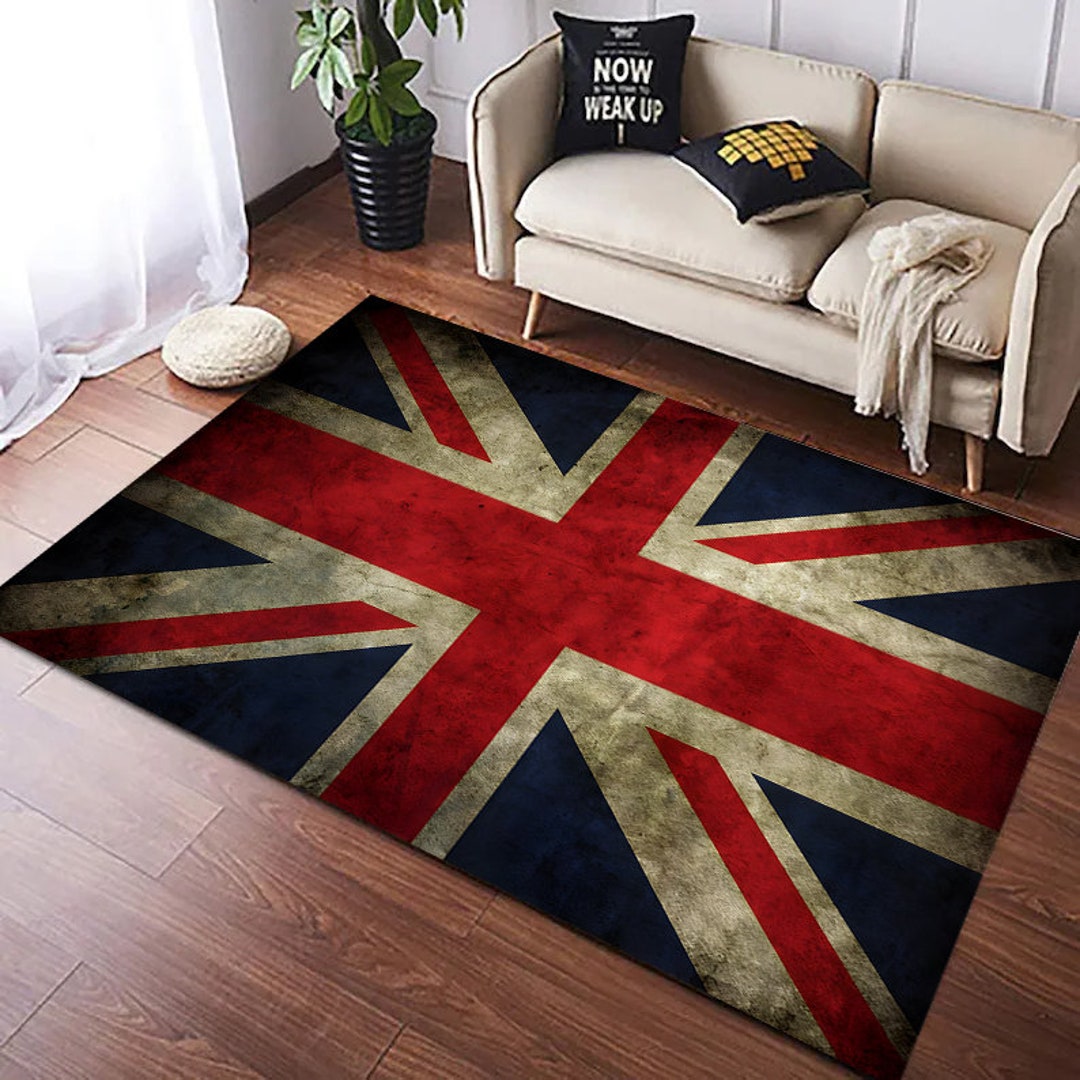British Flag Rug England Flag Rug United Kingdom Flag Rug Etsy
