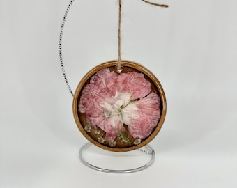 Wooden Ornament | Flower Preservation | Wedding and Funeral Arrangement | Flower Keepsake | Dried