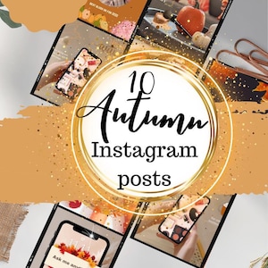 10 modelos de postagem de outono no Instagram Canva - modelos de Instagram para empresas.