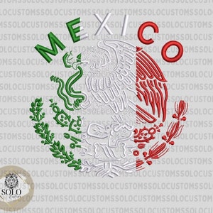 5x7 hoop | Mexico/Eagle Embroidery PES File, Mexico pes file fits in 5x7 hoop