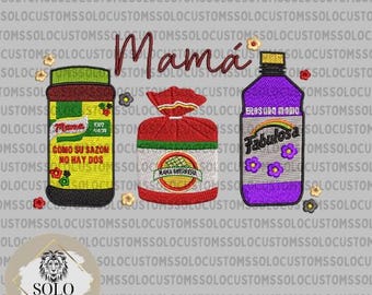 6x10 MAMA Como Su Sazon No Hay Dios | 6x10 PES Embroidery File | Digital File