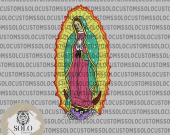 5x7 Pes file Hoop| Digital File| Virgen Mary| Virgen Maria| PES Embroidery File  | Mexican File