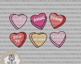 4x4 PES Embroidery Valentines Digital File | San Valentine Design | Corazones | Spanish Embroidery File