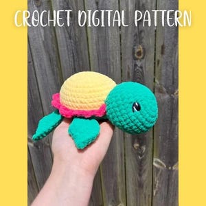 Blumen Schildkröte Häkelanleitung NO SEW | DIGITALE Muster | Pdf | Englisch