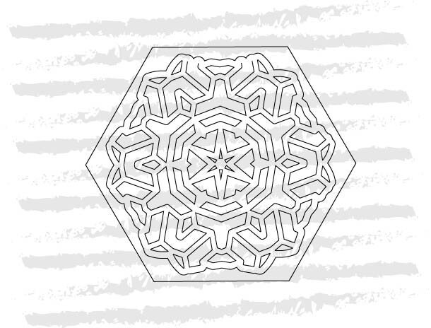 Mosaic Hexagon Geometry SVG, DXF, PNG Tattoo, Image, Decals, Laser ...