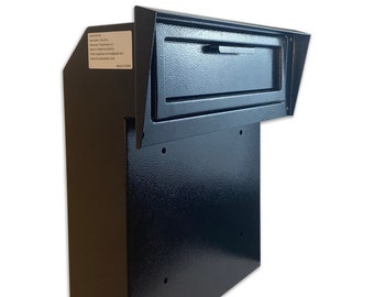 Rainproof Heavy Duty Mailbox Door Drop Box,Galvanized Steel Weatherproof Locking Metal Mailbox Door Mounted for Keys,Deposit,Payment,Mails