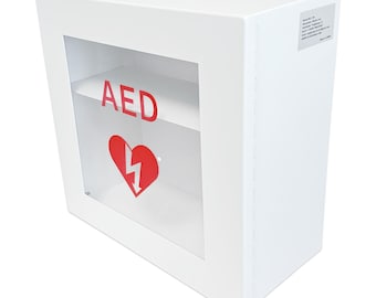 MC-2-W - Non Alarmed AED Defibrillator Wall Mounted Storage Cabinet for Emergency at Church, Fitness Center, Home, Office, Warehouse
