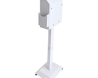 D6B-W - OPEN BOX Floor Standing Metal Suggestion Box with Lock: Donation Ballot Collection