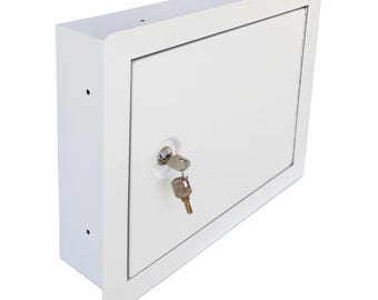 G1-W - OPEN BOX Hidden In-Wall Safe with Key Lock: Steel Lockable Wall Compartment