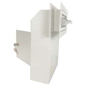 D1C-W - OPENBOX Locking Door Drop Box: Anti-Theft Steel Mailbox with Rear Access