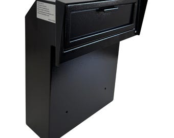 D2A-B - Locking Metal Mailbox Door Drop Box: Rainproof Steel with Combination Lock
