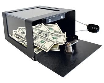 D7-B - Steel Locking Tip Box: Secure Donation/Suggestion/Business Card Collection