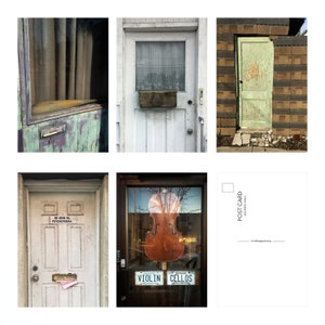 Ensemble de 5 cartes postales de porte contemporaines - Tirages de photographie de rue