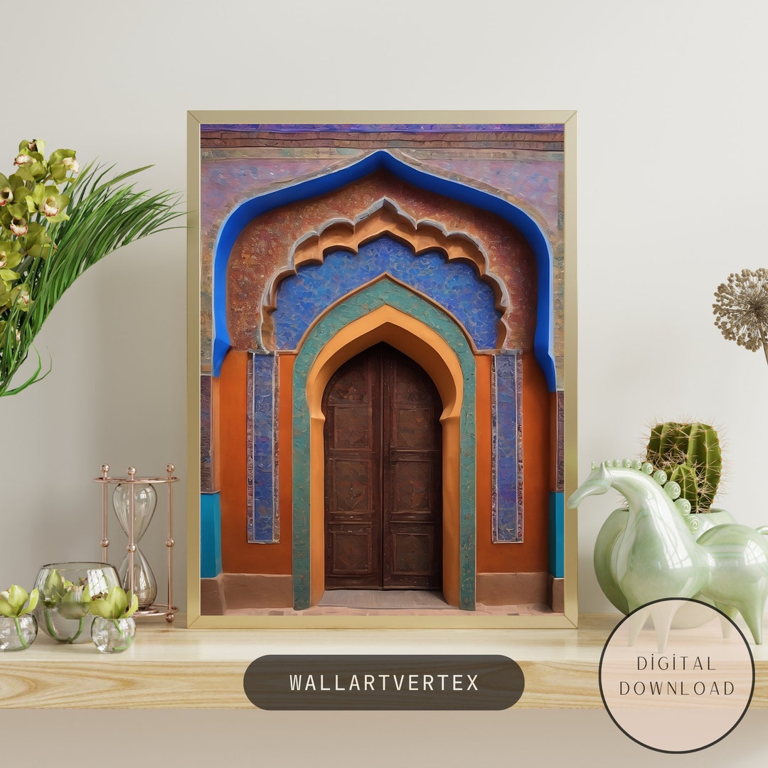 Moroccan Door Wall Art, Printable Door Photography, Moroccan Art Print ...
