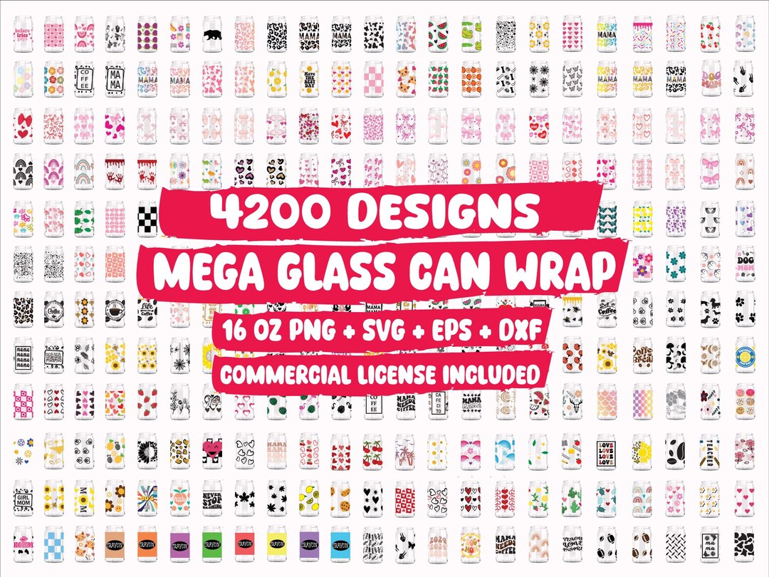 Buy 16oz Libbey Glass Can Wrap SVG PNG Bundle (digital Download) Online ...