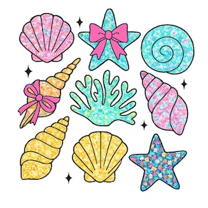 Wildflower Seashell Clam Summer Png, Coquette Seashell PNG, Floral Summer Png, Summer Beach Png, Wildflower Summer Design, Summer Vacation